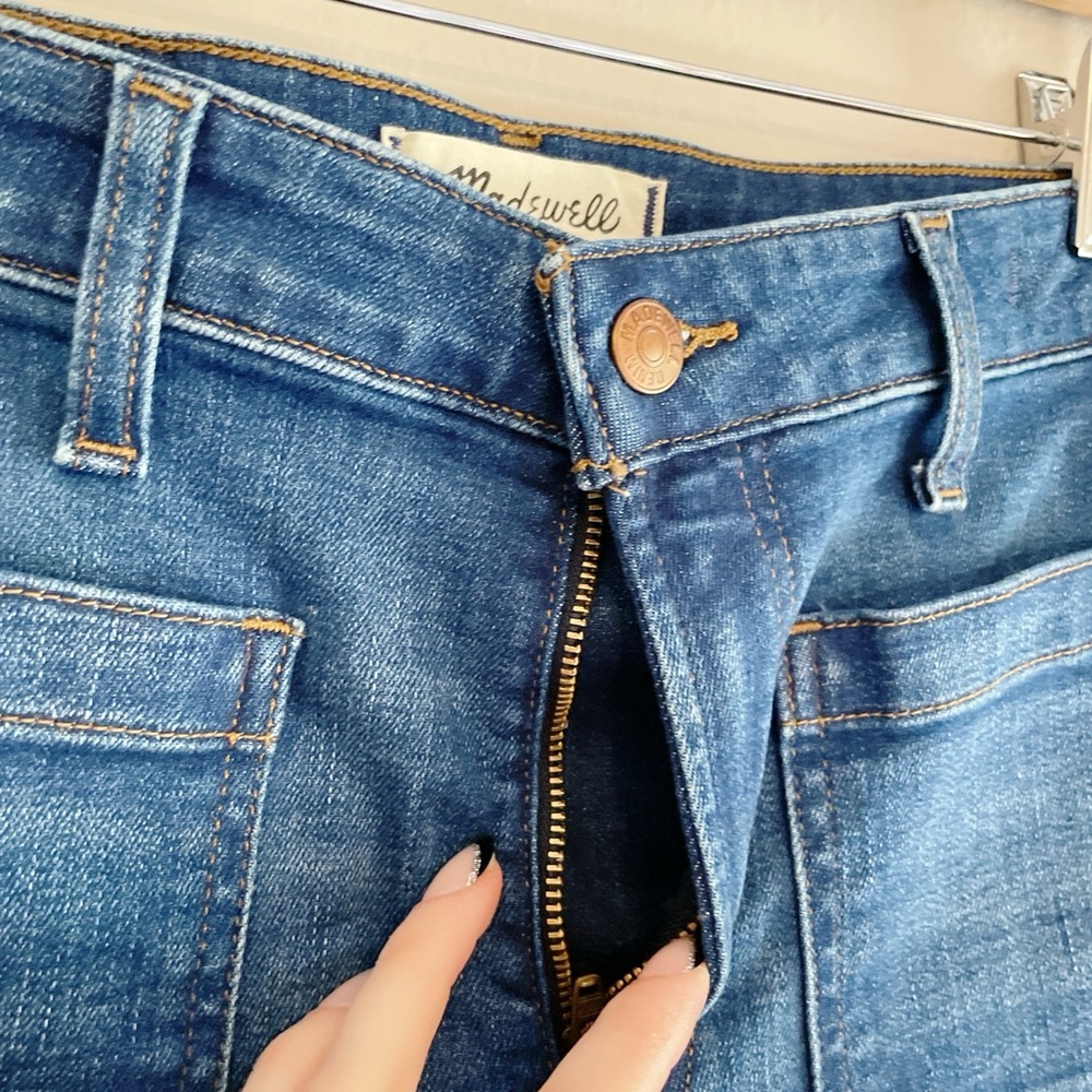 Madewell, curvy Emmett wide leg dark stretch jeans size 26 - Picture 4 of 10